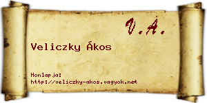 Veliczky Ákos névjegykártya